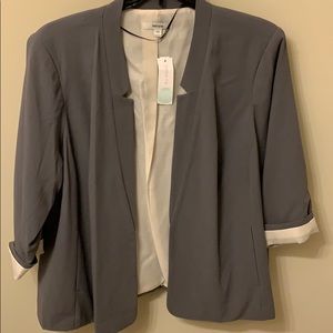 NWT Grey professional open-front blazer